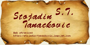Stojadin Tanacković vizit kartica